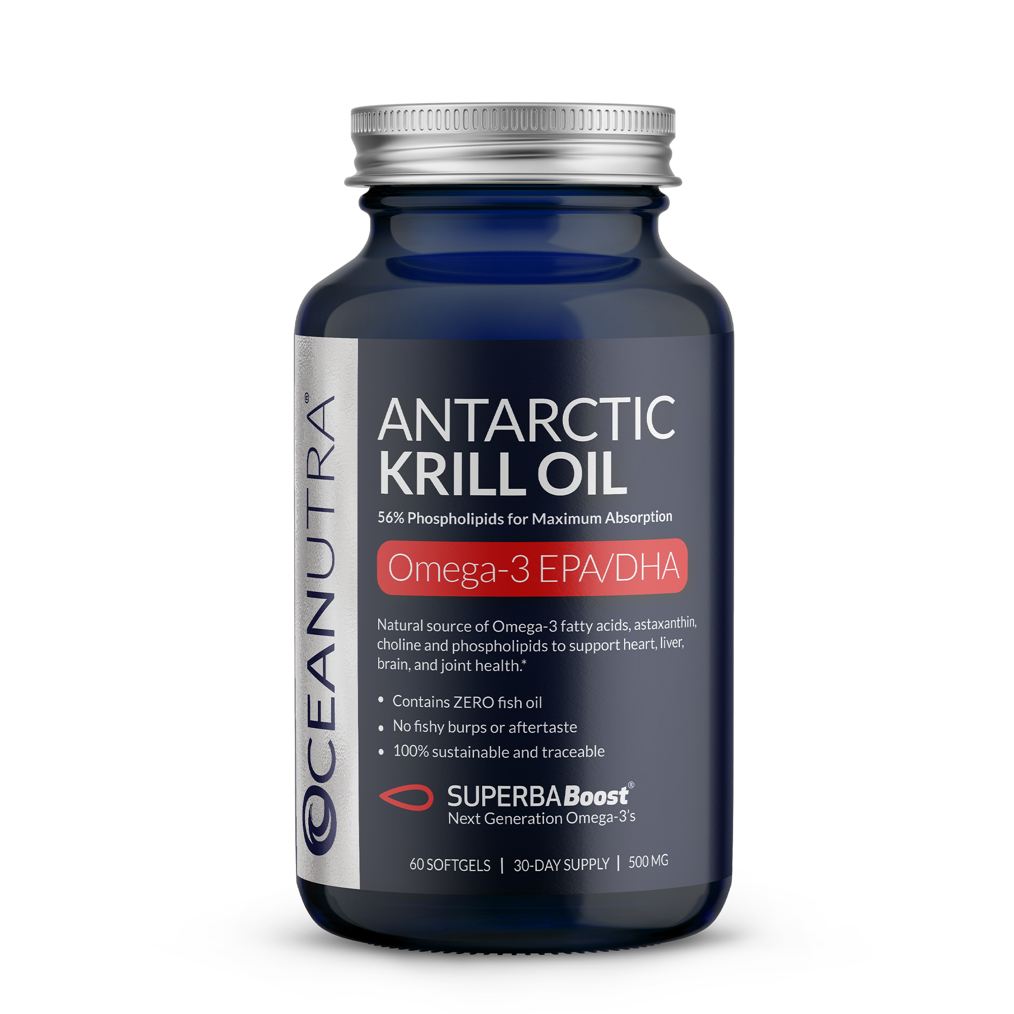 Oceanutra 100% Pure Krill Oil 500 mg 30 Day