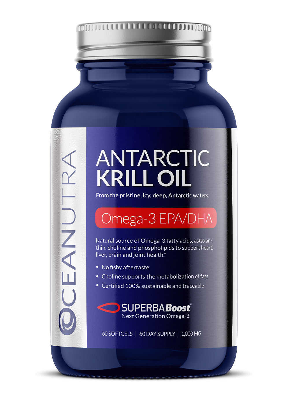 Oceanutra 100% Pure Antarctic Krill Oil 1,000 mg 60 Day